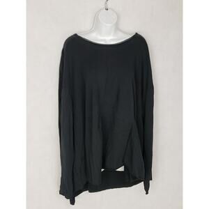 Rundholz Black Label Long Sleeve Black T-Shirt size S 95% cotton Shorter front